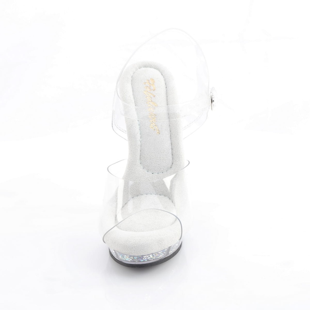 Fabulicious - LIP108RSI Ankle strap sandal - Transparent/White